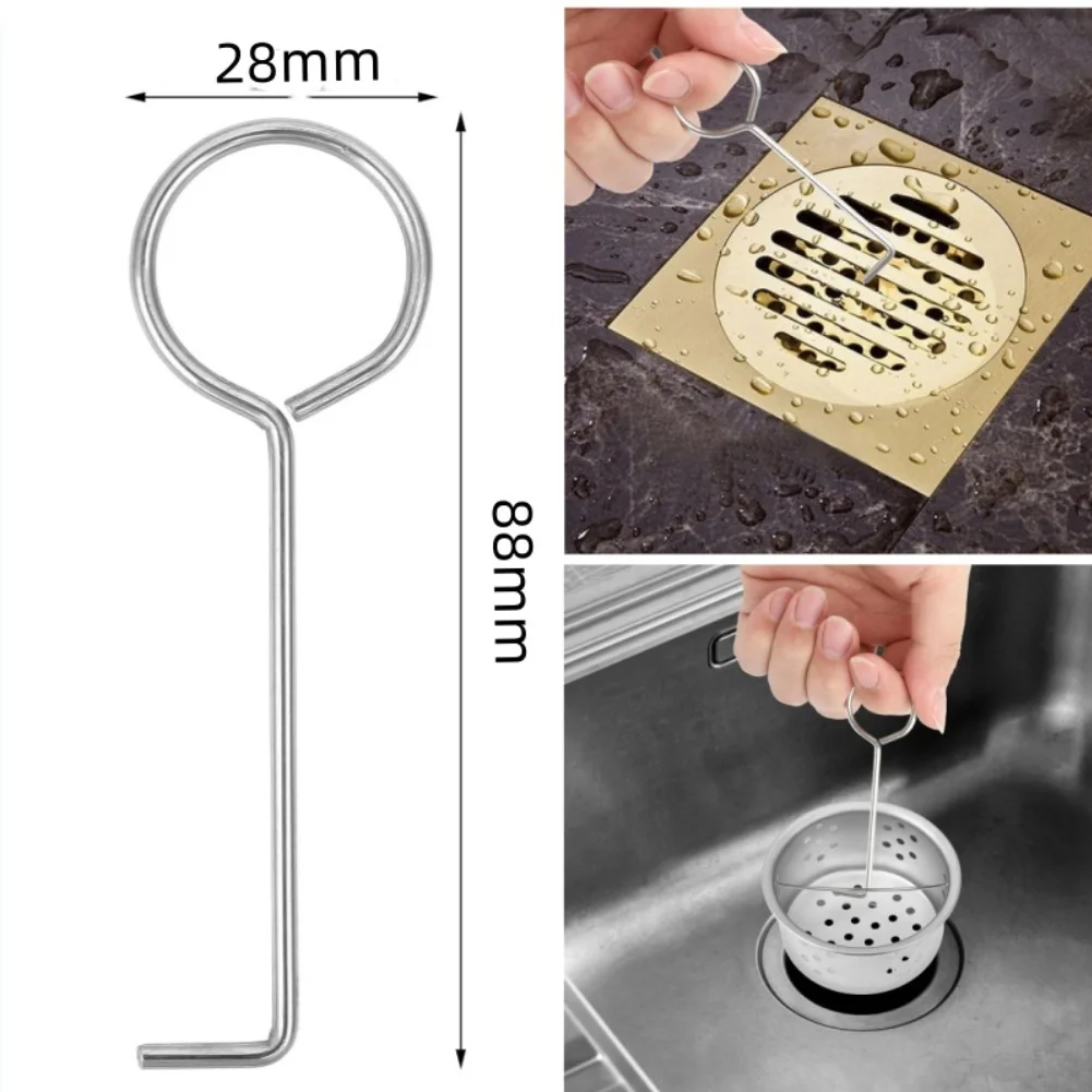 Stainless Steel Drain Hook Tool Size 8.8 cm x 2.8 cm for Lifting Floor Drains in Modern Kitchen Bathroom Setup
Stainless Steel Drain Hook Tool Size 8.8 cm x 2.8 cm for Lifting Floor Drains in Modern Kitchen Bathroom Setup