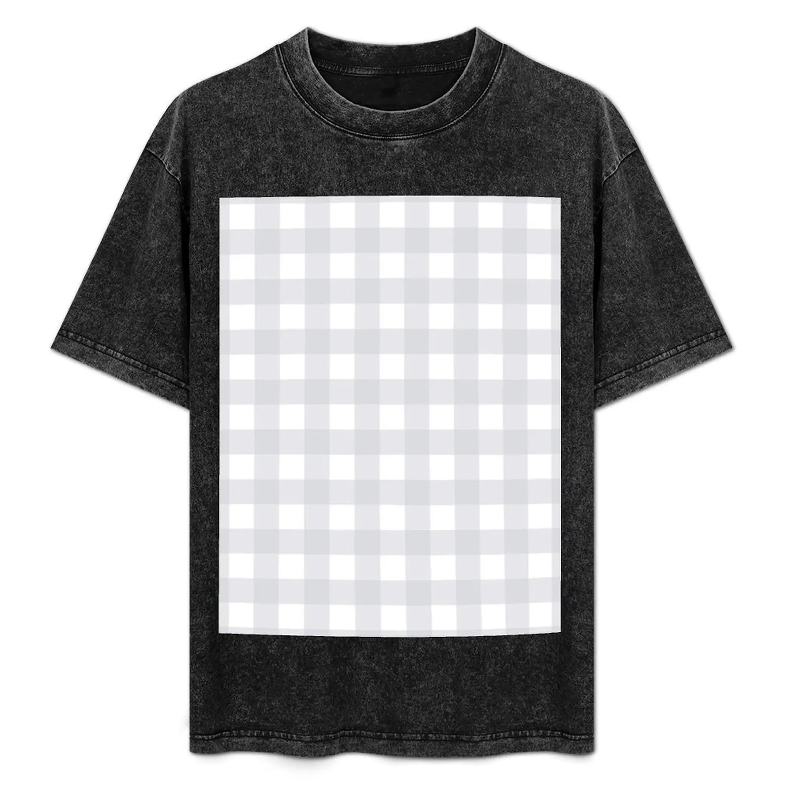 Light Grey Gingham Pattern T-Shirt Comfort Stretch Tee Shirt
Light Grey Gingham Pattern T-Shirt Comfort Stretch Tee Shirt