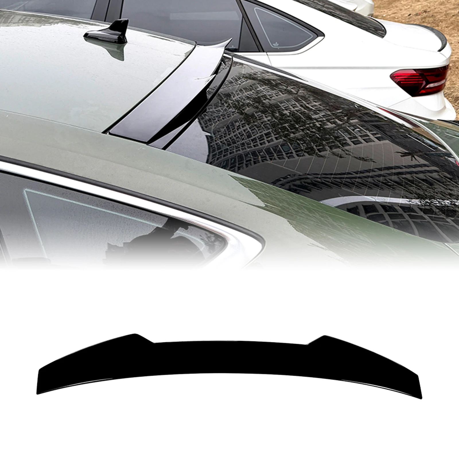 Rear Trunk Roof Spoiler Wing Carbon Fiber Look Gloss Black Upper Splitter Lip For Audi A5 S5 RS5 F5 4 Door Sportback 2017-2024
Rear Trunk Roof Spoiler Wing Carbon Fiber Look Gloss Black Upper Splitter Lip For Audi A5 S5 RS5 F5 4 Door Sportback 2017-2024