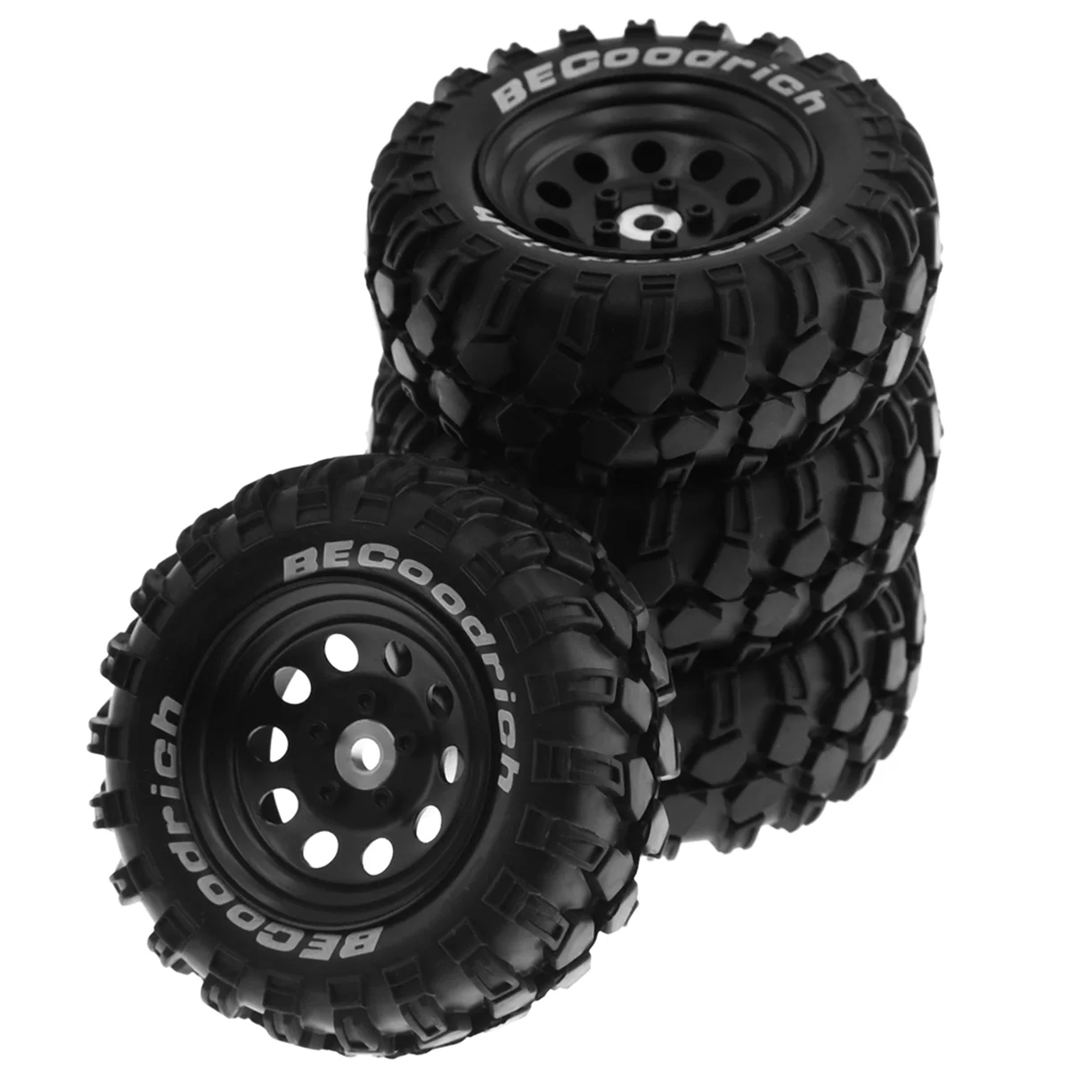 AAM-4Pcs 93mm Metal 1.9Inch Beadlock Wheel Rim Rubber Tire Set for 1/10 RC Crawler Car ,10 Holes 12mm Adapter,Black
AAM-4Pcs 93mm Metal 1.9Inch Beadlock Wheel Rim Rubber Tire Set for 1/10 RC Crawler Car ,10 Holes 12mm Adapter,Black
