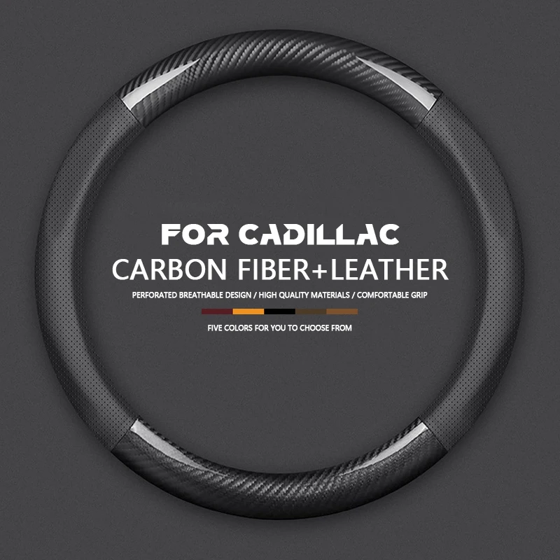 Car Carbon Fiber Leather Steering Wheel Cover For Cadillac CT4 CT5 CT6 XT4 XT5 XT6 ATS BLS CTS EXT SLR SLS STS XLR Escalade SRX
Car Carbon Fiber Leather Steering Wheel Cover For Cadillac CT4 CT5 CT6 XT4 XT5 XT6 ATS BLS CTS EXT SLR SLS STS XLR Escalade SRX