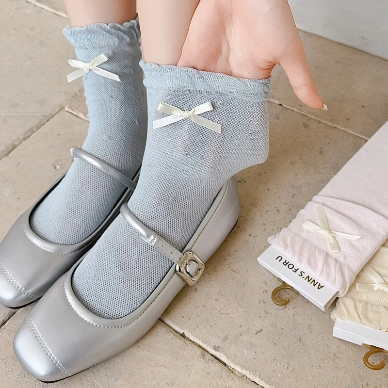 JK Japanese Kawaii Bow Cute Ruffle Socks Hollow Out Mesh Thin Breathable Summer Women Socks Casual Solid Color Cotton Long Socks
JK Japanese Kawaii Bow Cute Ruffle Socks Hollow Out Mesh Thin Breathable Summer Women Socks Casual Solid Color Cotton Long Socks