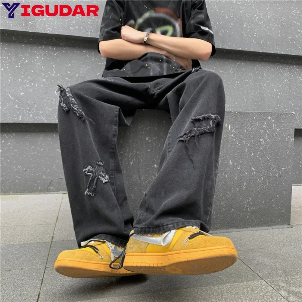 New Vintage Jeans High Waisted Blue Fashion Raw Edge Patchwork Trouser Men Korean Style Denim Pants Men Clothing jeans y2k Men
New Vintage Jeans High Waisted Blue Fashion Raw Edge Patchwork Trouser Men Korean Style Denim Pants Men Clothing jeans y2k Men