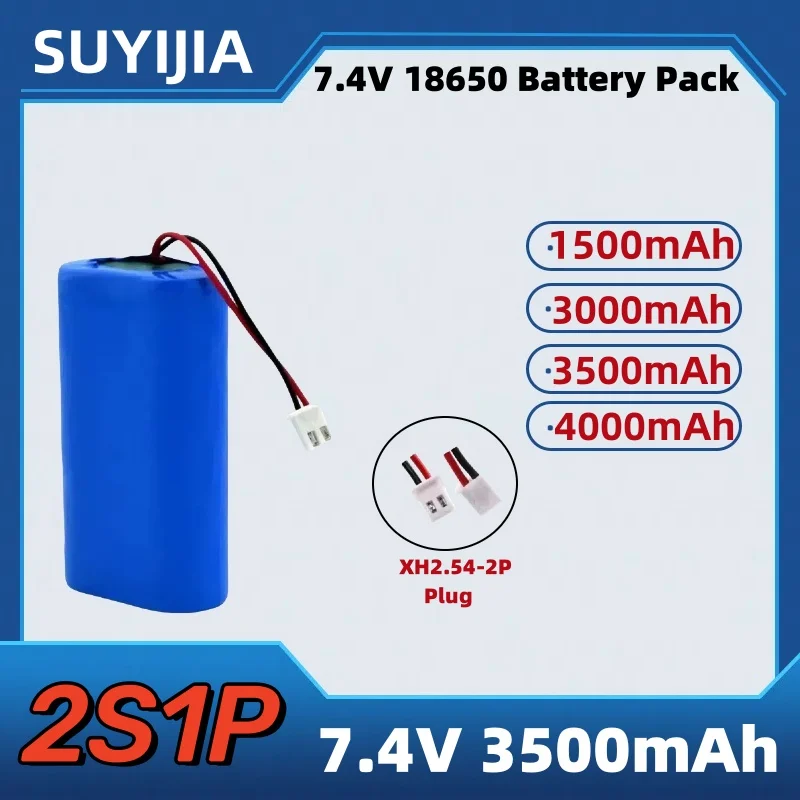 7.4V 18650 battery pack XH2.54 plug 1500mah 3000mah 3500mah 4000mah 1500mah 3400mah rechargeable battery plug+PCB
7.4V 18650 battery pack XH2.54 plug 1500mah 3000mah 3500mah 4000mah 1500mah 3400mah rechargeable battery plug+PCB