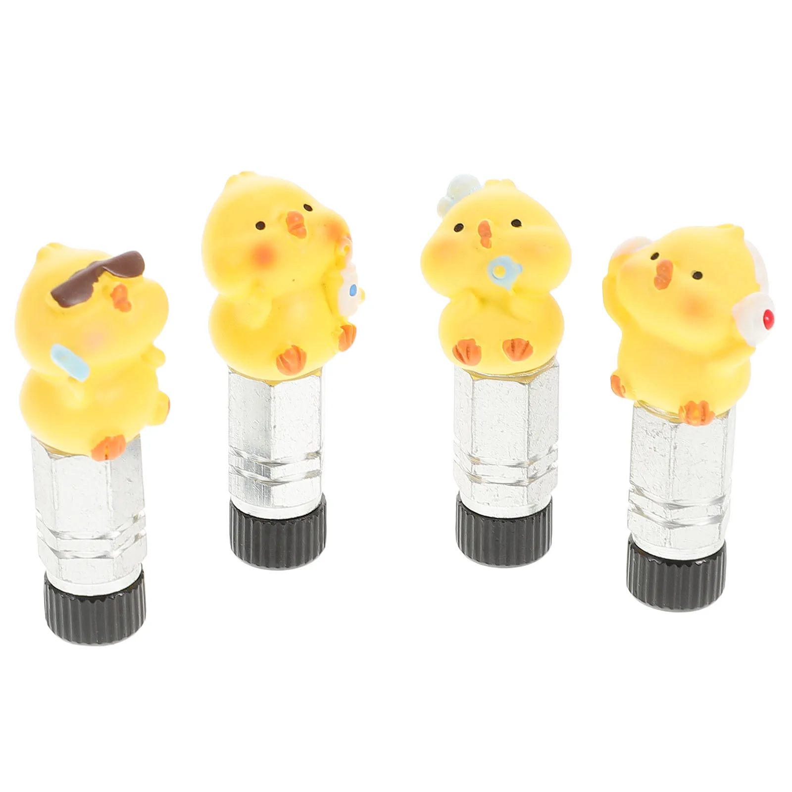4Pcs Funny Tire Valve Core Decoration Chick Shaped Valve Caps Bike Bicycle Tire Stem Cover Duck Style Prank Luminous Accessories
4Pcs Funny Tire Valve Core Decoration Chick Shaped Valve Caps Bike Bicycle Tire Stem Cover Duck Style Prank Luminous Accessories