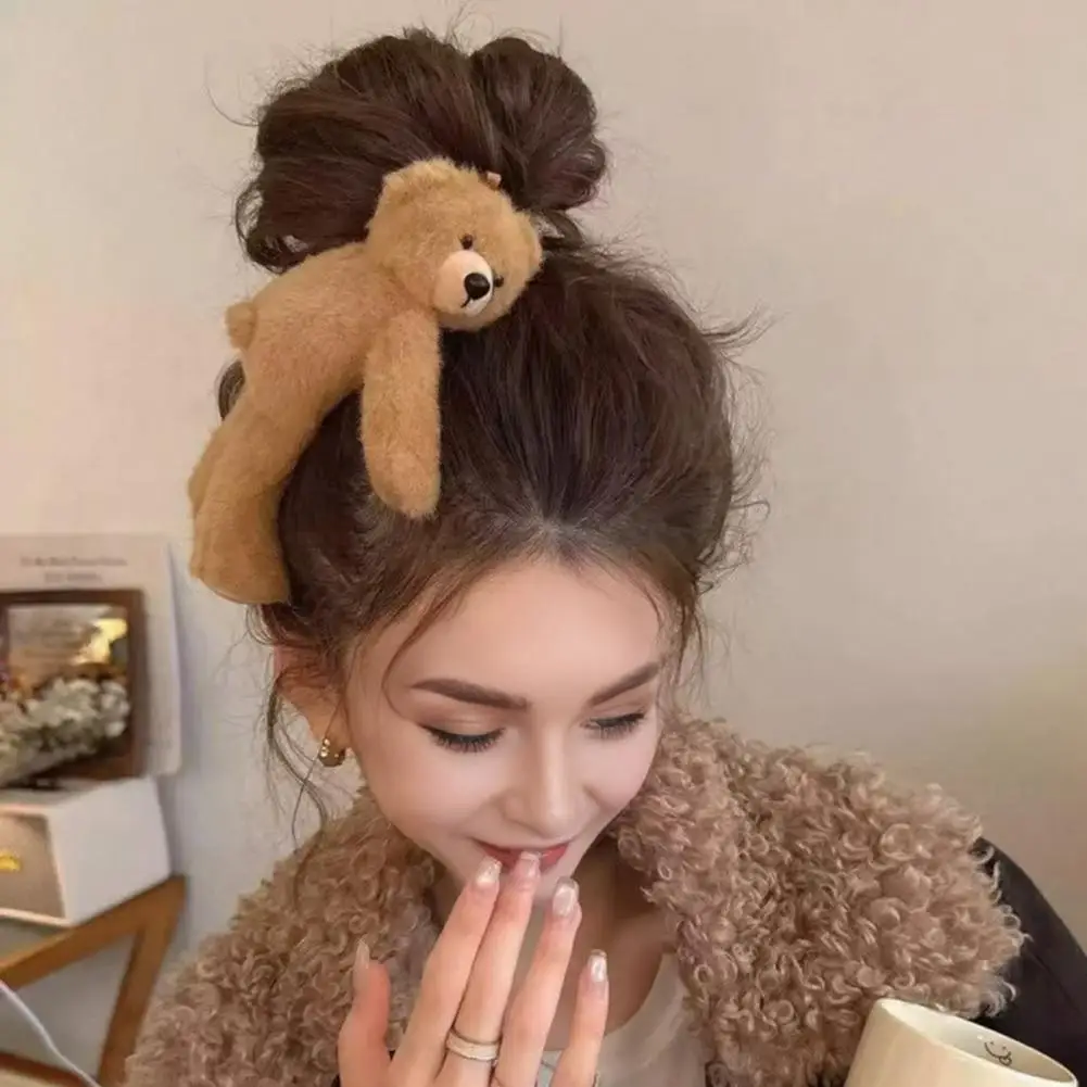Upgraded Clamping Hair Clip Cartoon Plush Bear Hair Claw Clip Bowknot Decor Hair Accessory Strong Grip Clamping Tooth for Women
Upgraded Clamping Hair Clip Cartoon Plush Bear Hair Claw Clip Bowknot Decor Hair Accessory Strong Grip Clamping Tooth for Women