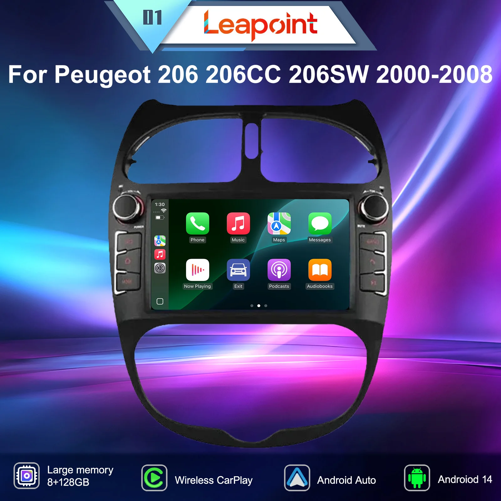 Leapoint Android 14 Smart Wireless Carplay For Peugeot 206 206CC 206SW 2000-2008 Wireless Multimedia Player 4G GPS Navigation
Leapoint Android 14 Smart Wireless Carplay For Peugeot 206 206CC 206SW 2000-2008 Wireless Multimedia Player 4G GPS Navigation