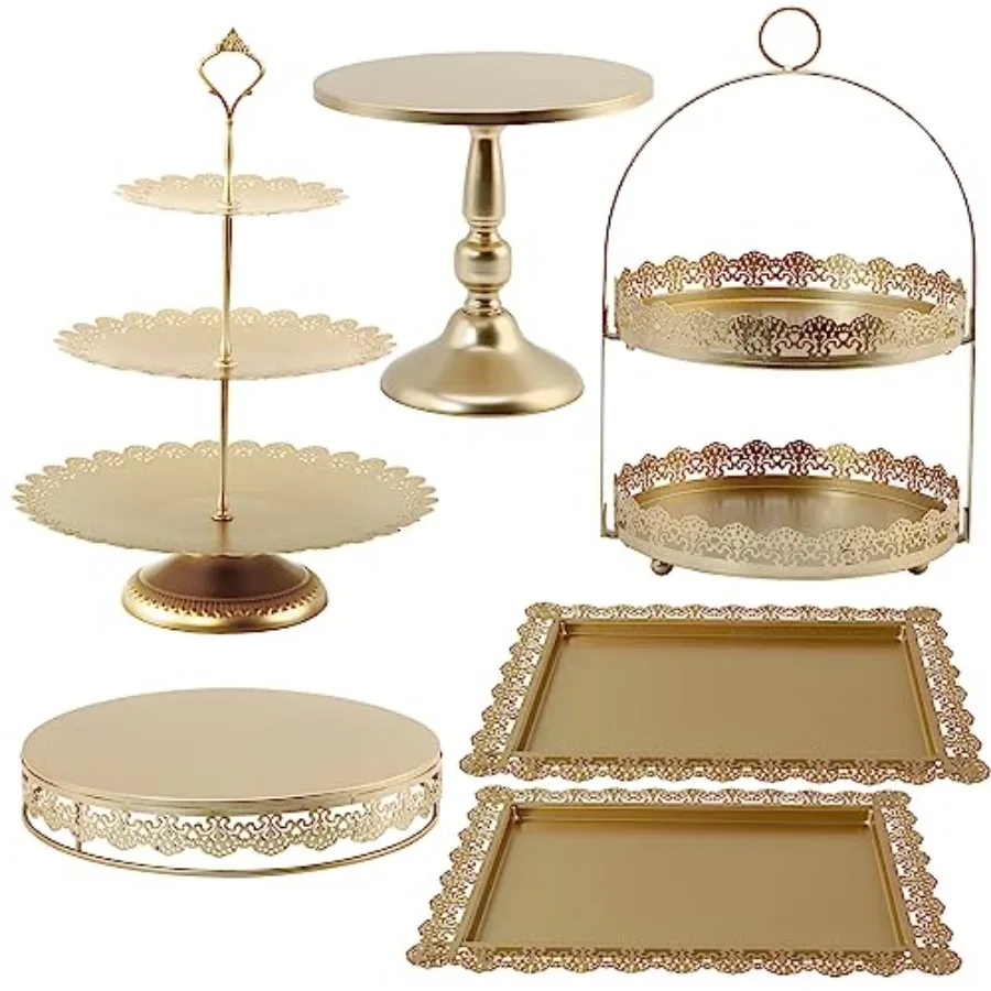 6 Pcs Cake Stands Set Cake Display Pedestal Tiered Cupcake Holder Dessert Plate Serving Tower Tray Decorative for Wedding Birth
6 Pcs Cake Stands Set Cake Display Pedestal Tiered Cupcake Holder Dessert Plate Serving Tower Tray Decorative for Wedding Birth