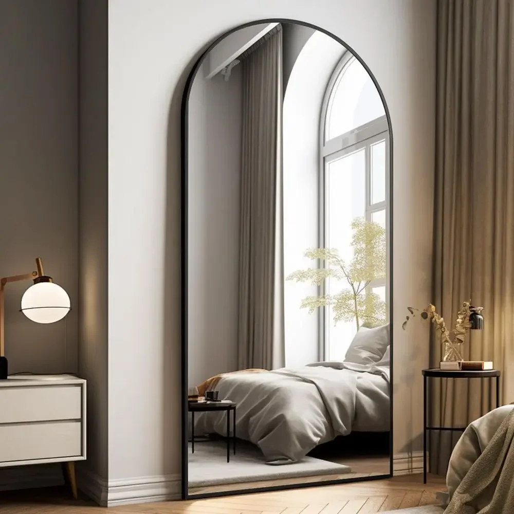 Oversized ull-Body Mirror, 76" x 34" Arched ull-Length Mirror, Black Metal e, loor Mirror or Bedroom, Living/Dring Room, Gym - S
Oversized ull-Body Mirror, 76" x 34" Arched ull-Length Mirror, Black Metal e, loor Mirror or Bedroom, Living/Dring Room, Gym - S