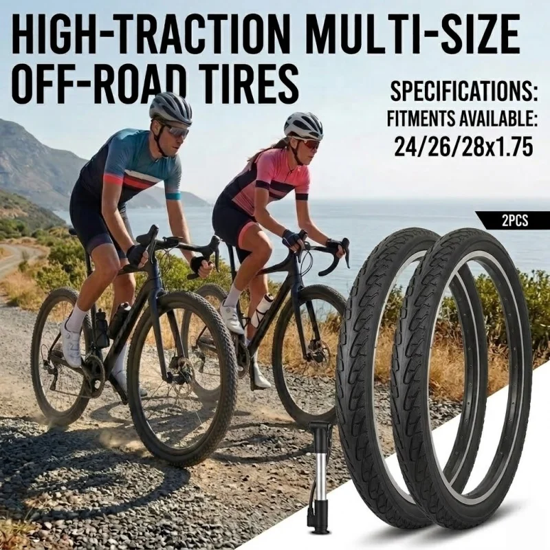 2pcs Bicycle Tires 24 26 28 x 1.75 Inch Replacement Bike Tire Urban Commuter Hybrid City Road Cycling Durable Wire Bead Non-Fold
2pcs Bicycle Tires 24 26 28 x 1.75 Inch Replacement Bike Tire Urban Commuter Hybrid City Road Cycling Durable Wire Bead Non-Fold