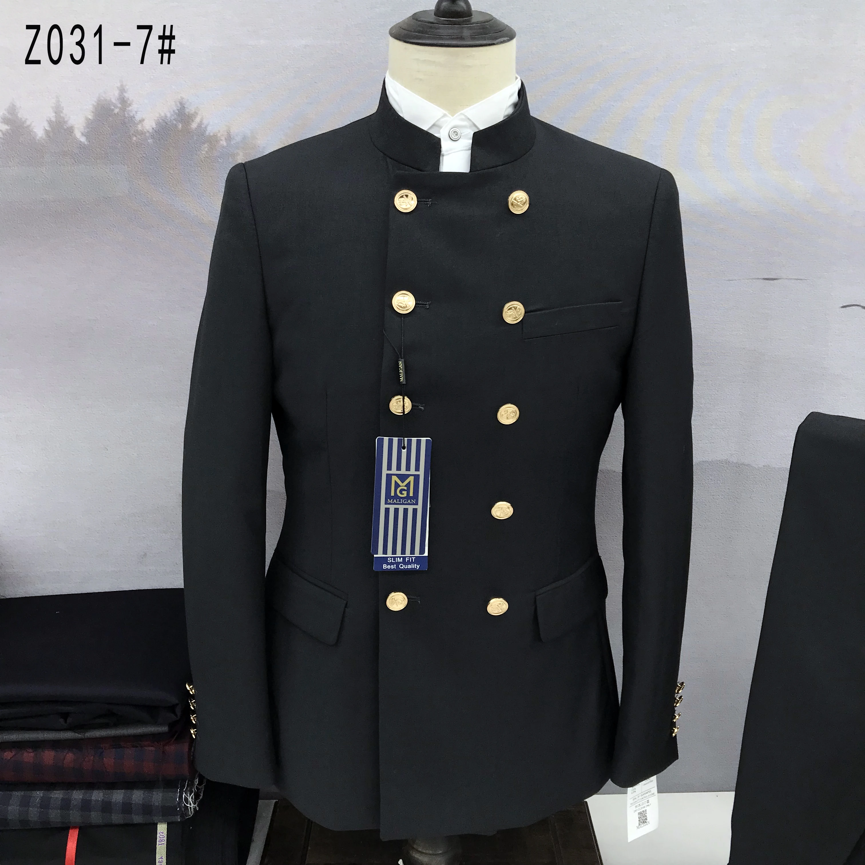 2023 New Men's Set Black Suit Pointed Standing Collar Classic Double Breasted Party Wedding Three Piece Set (Jacket+Pants)
2023 New Men's Set Black Suit Pointed Standing Collar Classic Double Breasted Party Wedding Three Piece Set (Jacket+Pants)