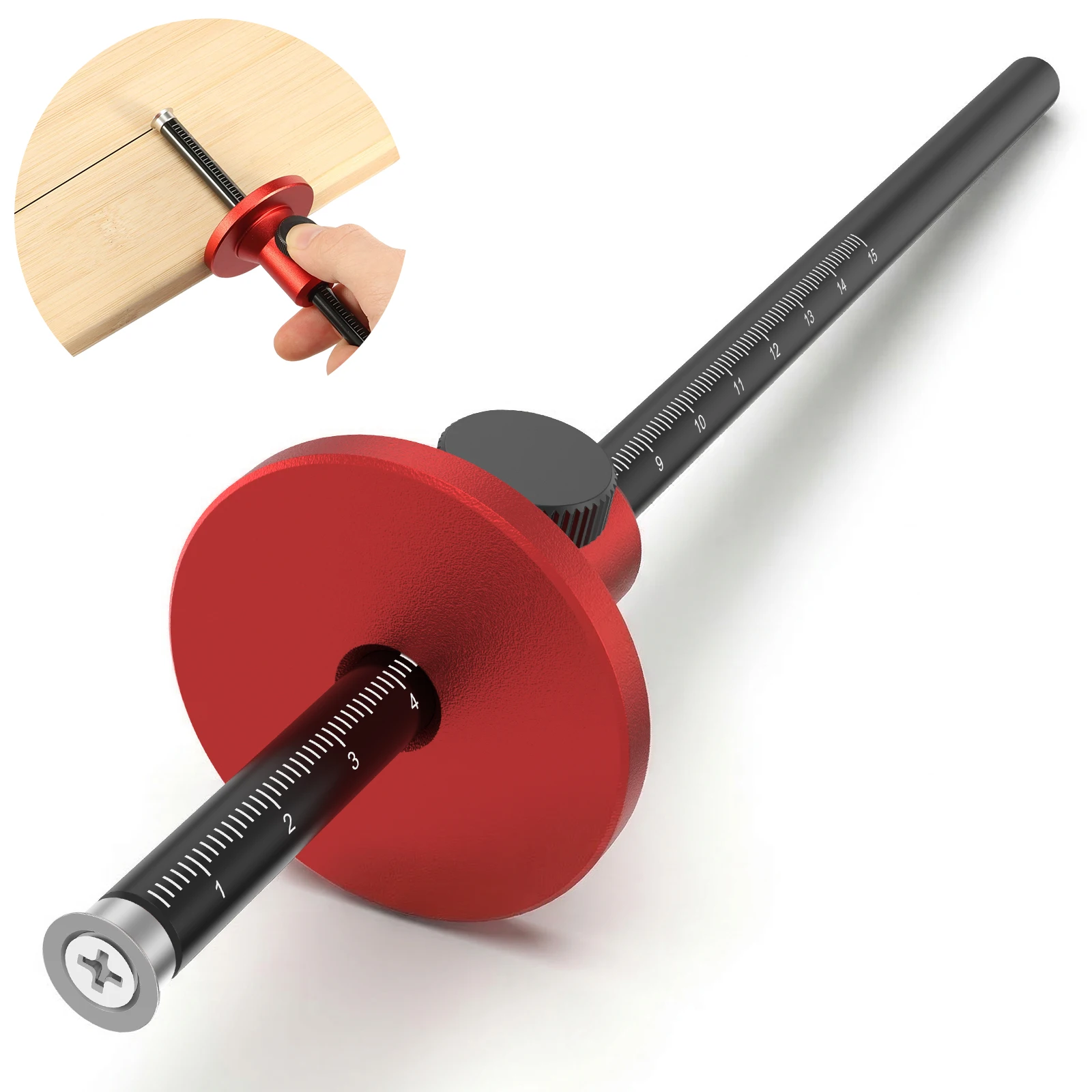 Wheel Marking Gauge for Woodworking Tool Micro Adjustable Dovetail and Mortise Marker with Dual Metric Imperial Scale Anti Roll
Wheel Marking Gauge for Woodworking Tool Micro Adjustable Dovetail and Mortise Marker with Dual Metric Imperial Scale Anti Roll