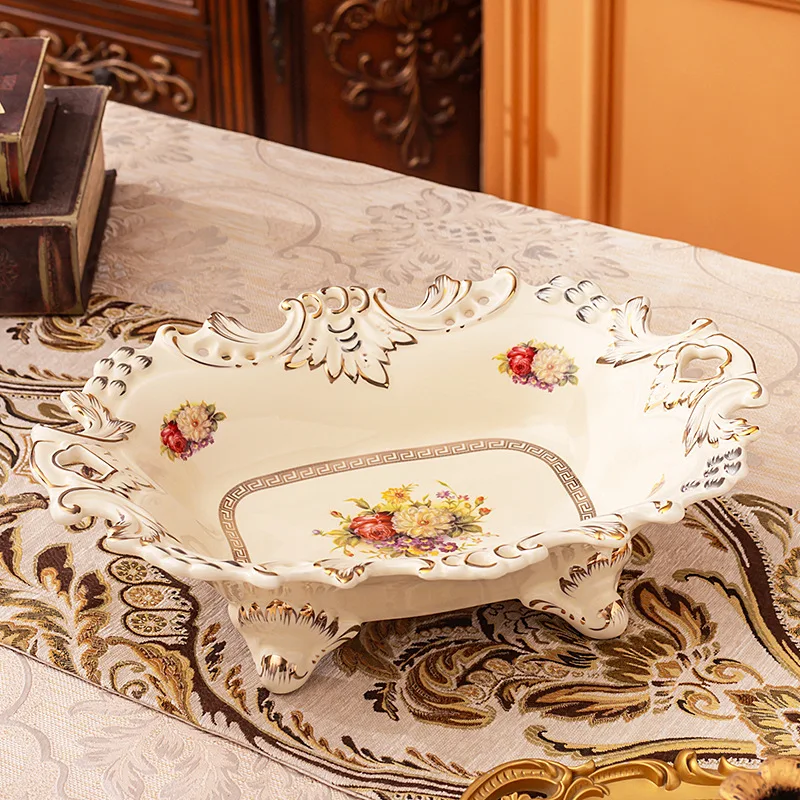 European retro fruit plate light high-end living room coffee household ceramic fruit plate housewarming new home de
European retro fruit plate light high-end living room coffee household ceramic fruit plate housewarming new home de
