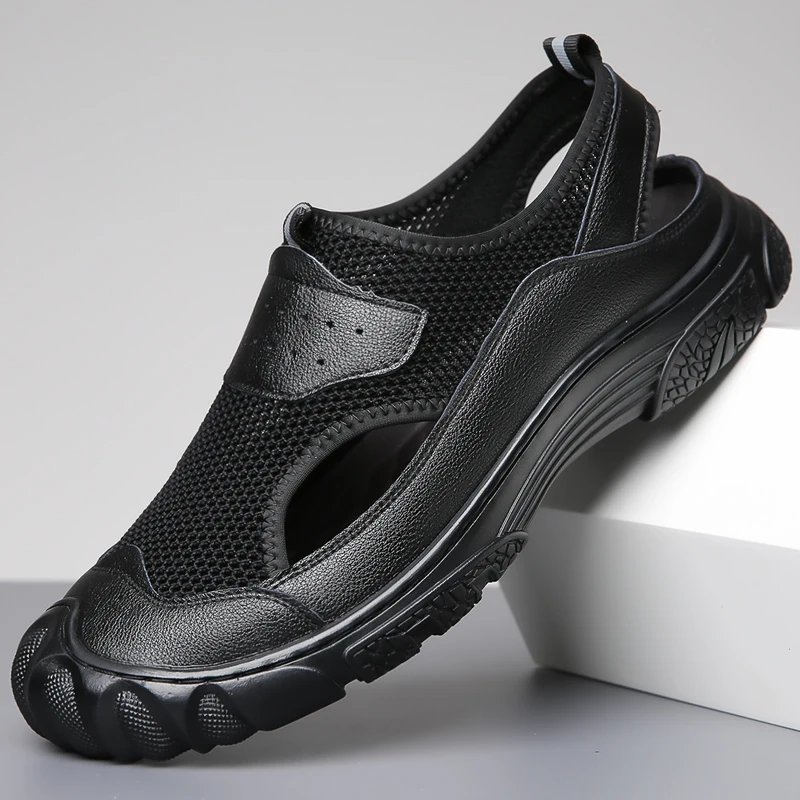 Sandals men's tide summer new style leather toe cap outdoor leisure sports hollow sandals beach shoes
Sandals men's tide summer new style leather toe cap outdoor leisure sports hollow sandals beach shoes