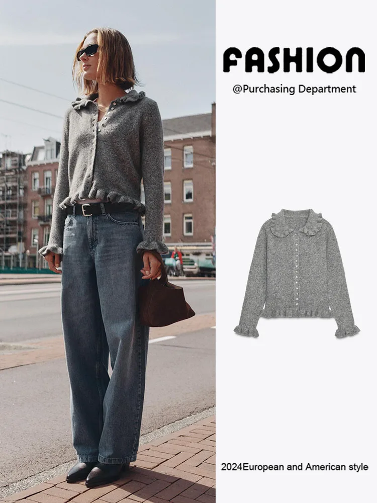 New Autumn Women's Knitted Long Sve Collared Outerwear Decorative Layered Design Versatile Sli Ladies' Knitwear
New Autumn Women's Knitted Long Sve Collared Outerwear Decorative Layered Design Versatile Sli Ladies' Knitwear