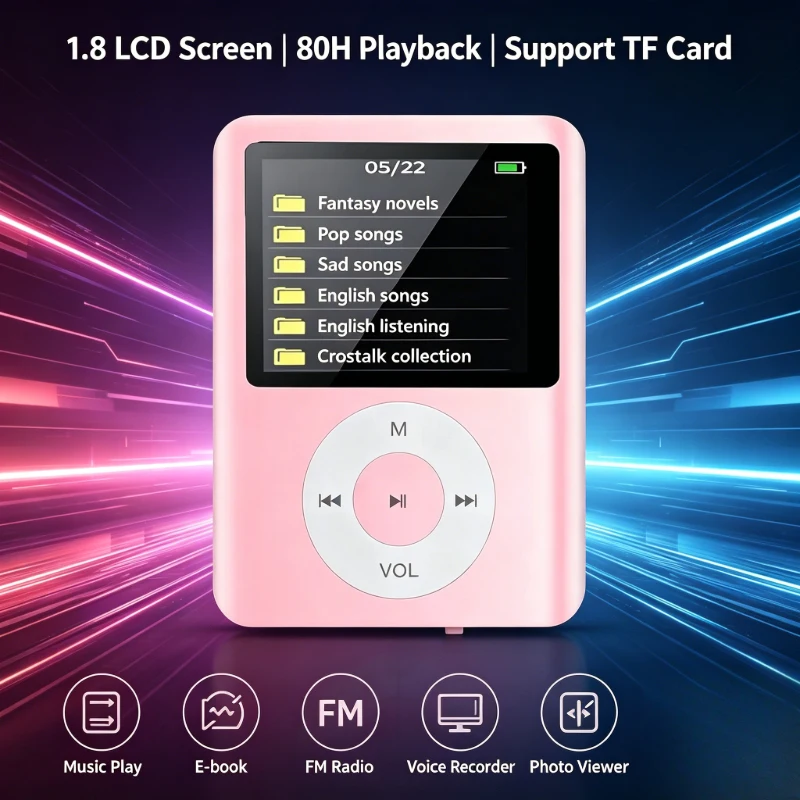 1.8 Inch Touch Wheel Sports MP3 Player 128GB Private Mold Portable HiFi Lossless Music Walkman Audio Player Factory Direct
1.8 Inch Touch Wheel Sports MP3 Player 128GB Private Mold Portable HiFi Lossless Music Walkman Audio Player Factory Direct