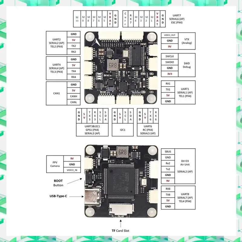 3C Electron Micoair743 Dual IMU Flight Controller STM32H743VIT6 поддерживает прошивку для RC FPV Drone Quadcopter, Micoair743 D
3C Electron Micoair743 Dual IMU Flight Controller STM32H743VIT6 поддерживает прошивку для RC FPV Drone Quadcopter, Micoair743 D