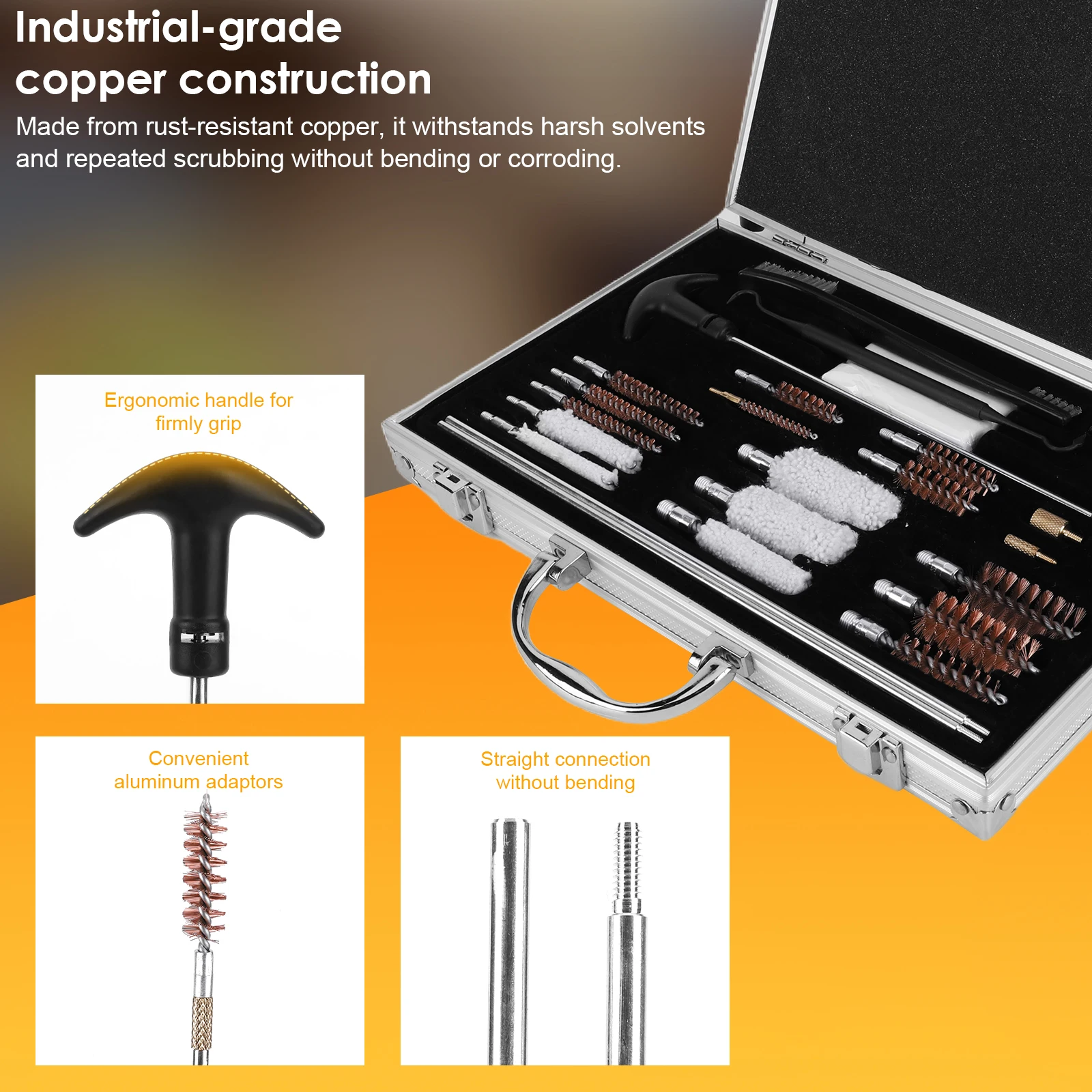 Gun Cleaning Kit Gun Barrel Brush Box Set Kit Barrel Brush Tool for Pistol Handgun Shotgun Cleaning Kit Tool
Gun Cleaning Kit Gun Barrel Brush Box Set Kit Barrel Brush Tool for Pistol Handgun Shotgun Cleaning Kit Tool