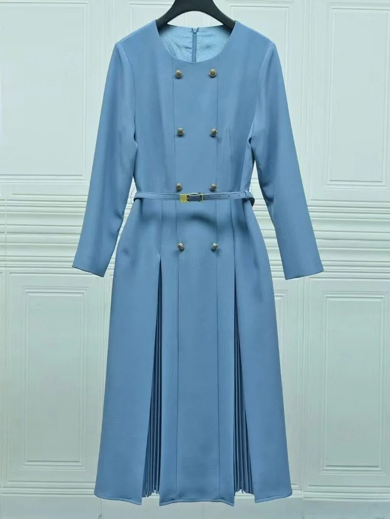 Luxury Dress 2023 Autumn Winter Party Women Button Belt Deco Long Sleeve Mid-Calf Length Blue Khaki Elegant Pleated Dress XXL
Luxury Dress 2023 Autumn Winter Party Women Button Belt Deco Long Sleeve Mid-Calf Length Blue Khaki Elegant Pleated Dress XXL