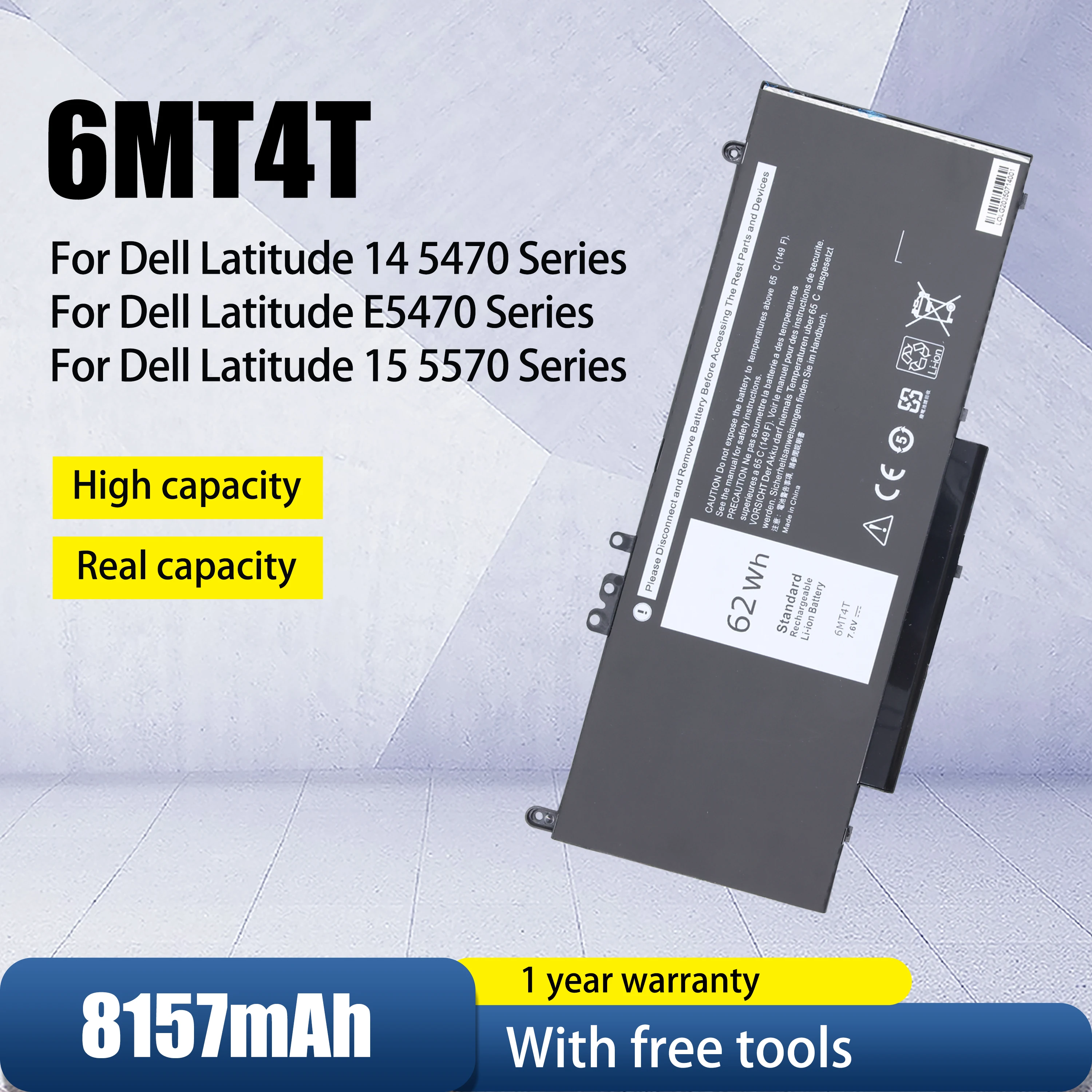 Оригинальное качество 7,6 В 62WH 6MT4T аккумулятор для ноутбука DELL Latitude E5470 E5570 M3510 15,6 "Sereis 7V69Y TXF9M 79VRK 07V69Y
Оригинальное качество 7,6 В 62WH 6MT4T аккумулятор для ноутбука DELL Latitude E5470 E5570 M3510 15,6 "Sereis 7V69Y TXF9M 79VRK 07V69Y