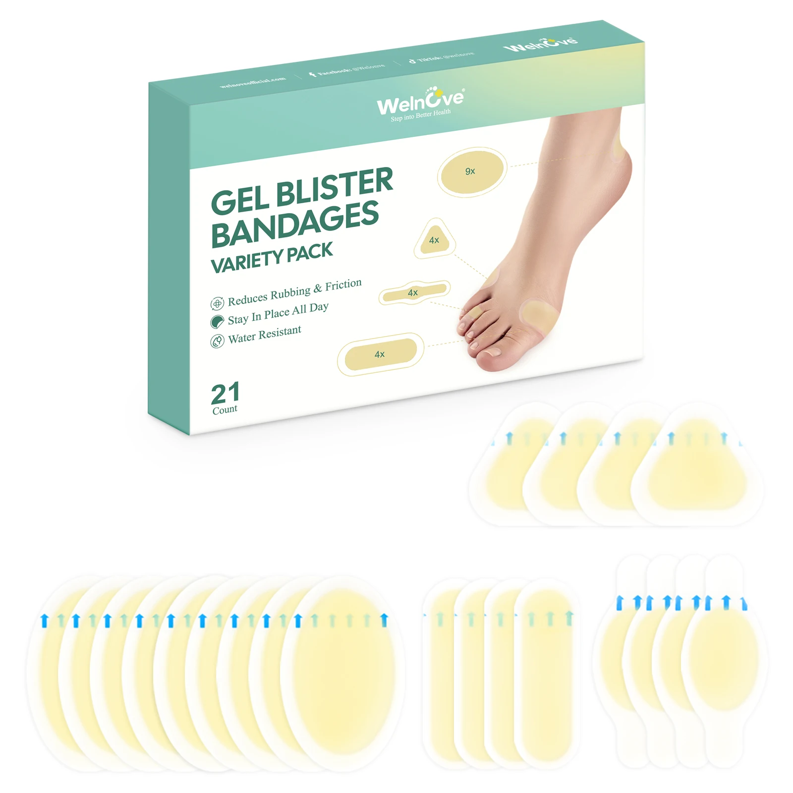 20Pcs/set Sumifun Foot Blister Care Patch Bunion Correct Pain Relief Plaster Anti-Abrasion Feet Corns Removal Breathable Sticker
20Pcs/set Sumifun Foot Blister Care Patch Bunion Correct Pain Relief Plaster Anti-Abrasion Feet Corns Removal Breathable Sticker