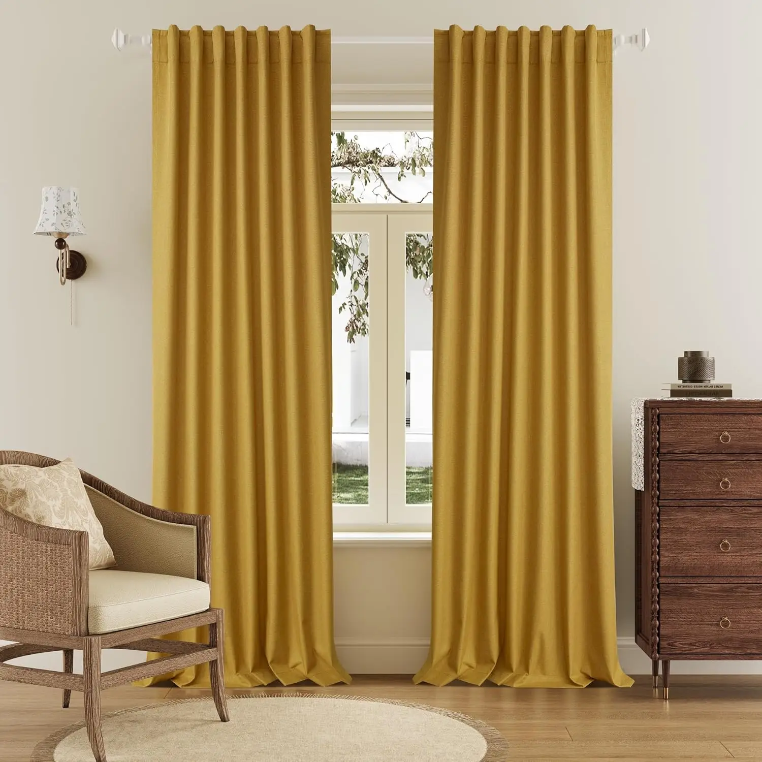 Yellow 102 Inch Length Curtains, 100% Blackout Curtains 84 Inch Extra Wide for Bedroom Thermal Insulated Noise Cancellin
Yellow 102 Inch Length Curtains, 100% Blackout Curtains 84 Inch Extra Wide for Bedroom Thermal Insulated Noise Cancellin