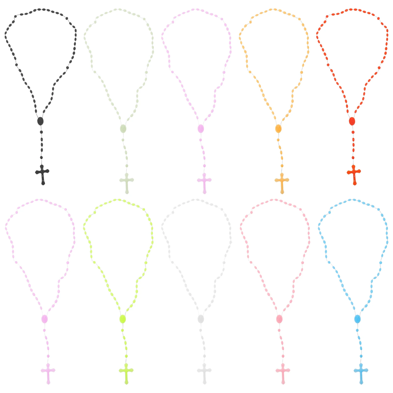 20pcs Glow in Dark Plastic Luminous Crosses Necklaces for Women Men Fashion Tiny Cross Charm Necklace Decorative
20pcs Glow in Dark Plastic Luminous Crosses Necklaces for Women Men Fashion Tiny Cross Charm Necklace Decorative