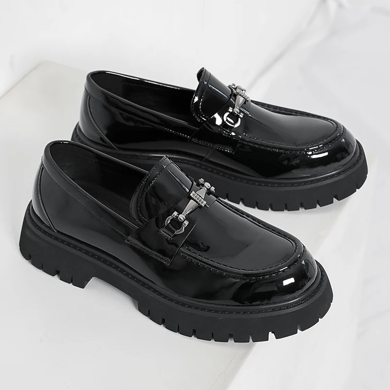 Classic Leather Mens Metal Buckle Loafers Casual Shoes for Men Slip on Moccasins Elegantes Business Thick Bottom Driving Shoes
Classic Leather Mens Metal Buckle Loafers Casual Shoes for Men Slip on Moccasins Elegantes Business Thick Bottom Driving Shoes