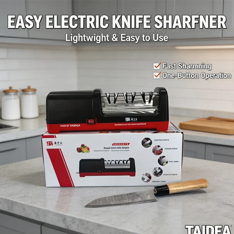 Household TG2101 Electric Knife Sharpener, 3 Stage Sharpening Polishing, 20-Degree Grinding Edge for Daily Kitchen Knives
Household TG2101 Electric Knife Sharpener, 3 Stage Sharpening Polishing, 20-Degree Grinding Edge for Daily Kitchen Knives