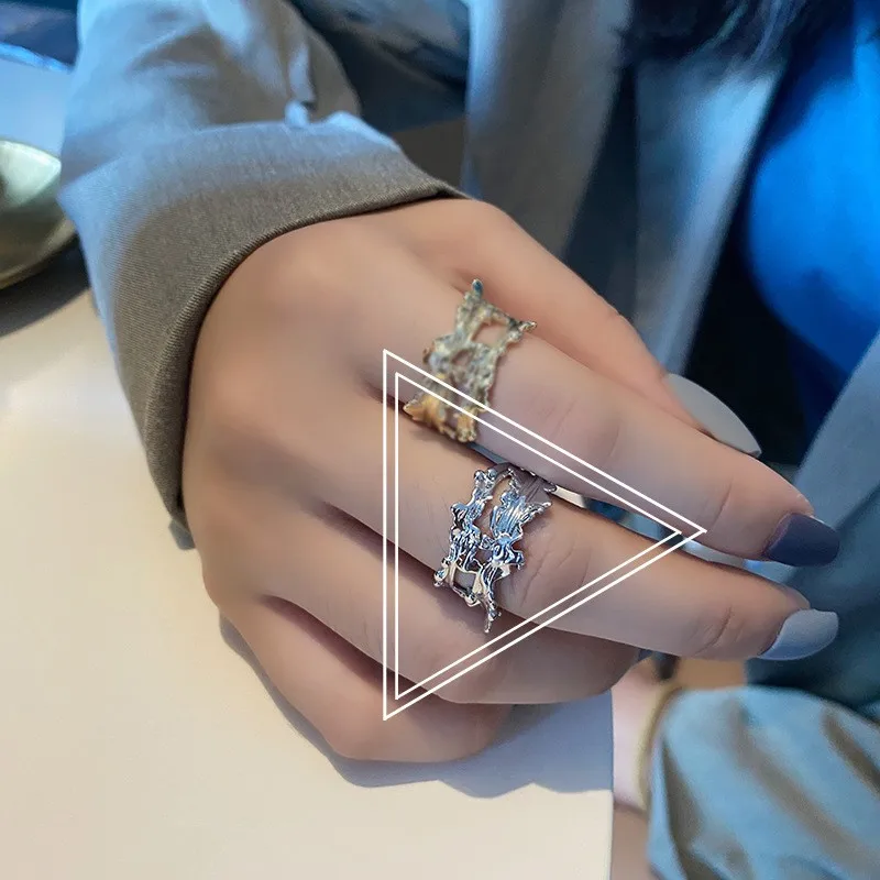 925 Sterling Silve Simple Retro Irregular Geometric Open Adjustable Wide Ring For Women Fashion Party Jewelry Gifts
925 Sterling Silve Simple Retro Irregular Geometric Open Adjustable Wide Ring For Women Fashion Party Jewelry Gifts