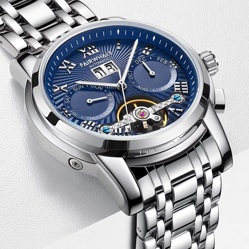 Fairwhale Brand Luxury Automatic Mechanical Watches for Man Stainless Steel Waterproof Calendar Skeleton Tourbillon Watches Mens
Fairwhale Brand Luxury Automatic Mechanical Watches for Man Stainless Steel Waterproof Calendar Skeleton Tourbillon Watches Mens