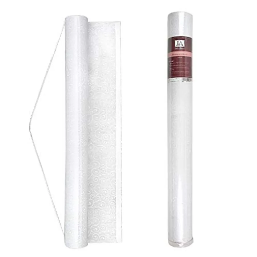 White Wedding Aisle Runner - Professional-Grade Nylon Includes Tape Double-Sided Adhesive - Disposable Scroll Pattern Runner Gr
White Wedding Aisle Runner - Professional-Grade Nylon Includes Tape Double-Sided Adhesive - Disposable Scroll Pattern Runner Gr