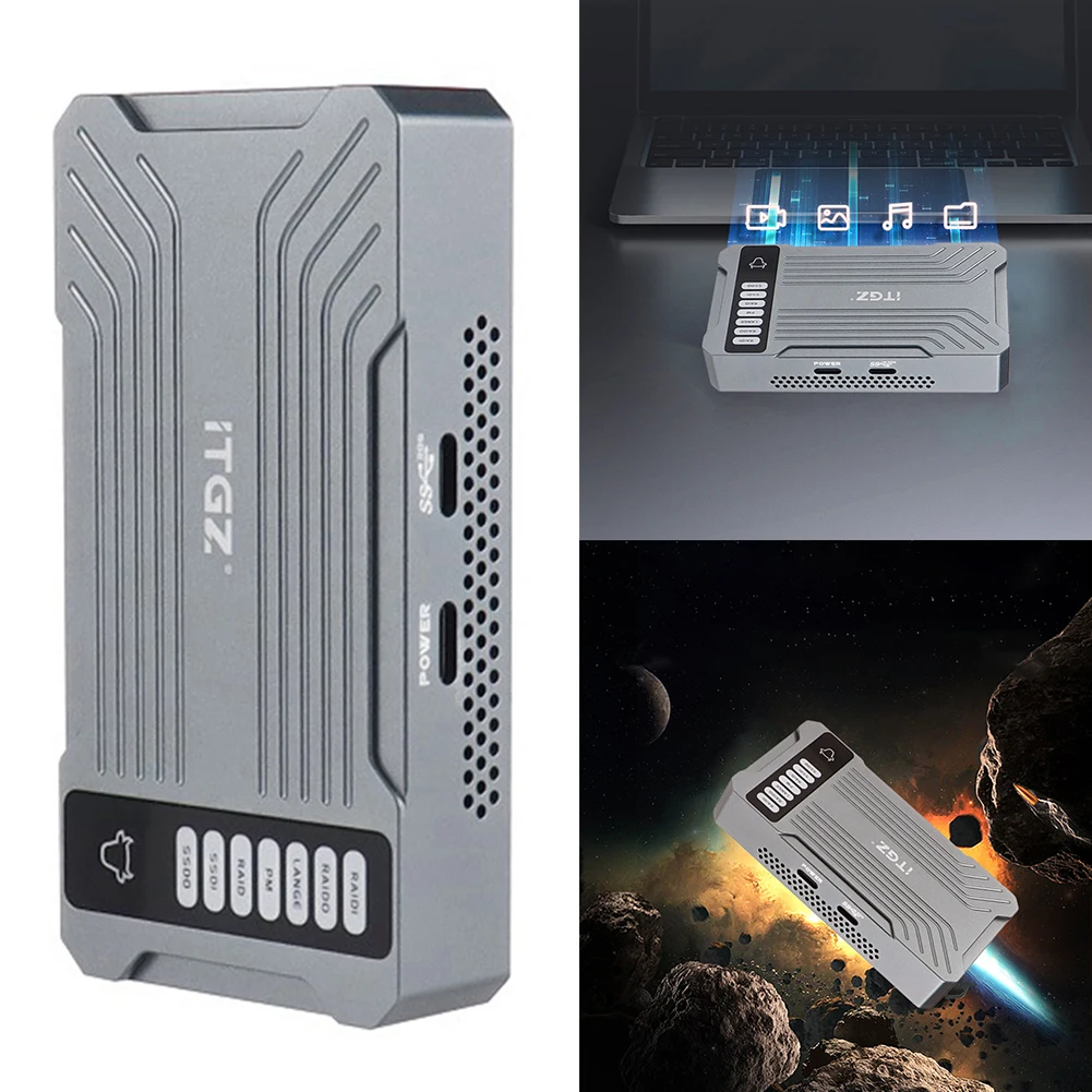 M.2 NVME SSD RAID Case Dual Bay USB3.2 Gen2 20Gbps Array Mobile Hard Drive Enclosure M-key SSD Enclosure for PC Laptop
M.2 NVME SSD RAID Case Dual Bay USB3.2 Gen2 20Gbps Array Mobile Hard Drive Enclosure M-key SSD Enclosure for PC Laptop
