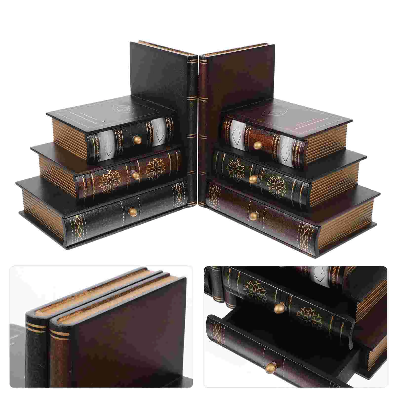 European Retro Bookends Shelf Decorative Style for Shelves Quirky Wooden Container Stand
European Retro Bookends Shelf Decorative Style for Shelves Quirky Wooden Container Stand