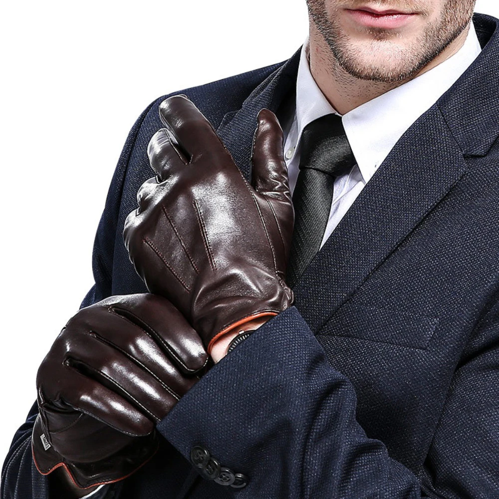 Goatskin Gloves Men's Fashion Simple Wool Lining Autumn and Winter Velvet Warm Car Driving Cycling Touchscreen Gloves
Goatskin Gloves Men's Fashion Simple Wool Lining Autumn and Winter Velvet Warm Car Driving Cycling Touchscreen Gloves
