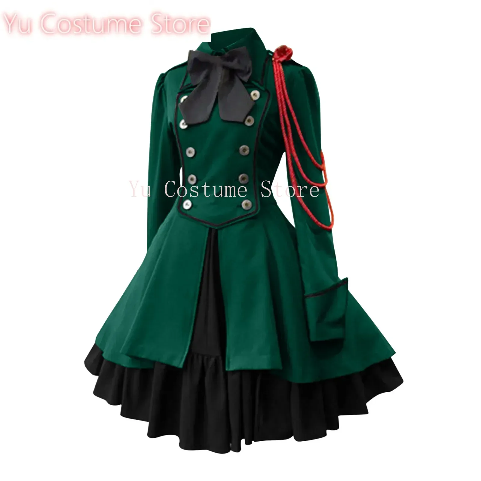 Gothic Lolita Party Dresses Women Elegant Bow Collar Pleated Lace Up Ruffles Dress Medieval Retro Princess A Line Yu Costume
Gothic Lolita Party Dresses Women Elegant Bow Collar Pleated Lace Up Ruffles Dress Medieval Retro Princess A Line Yu Costume