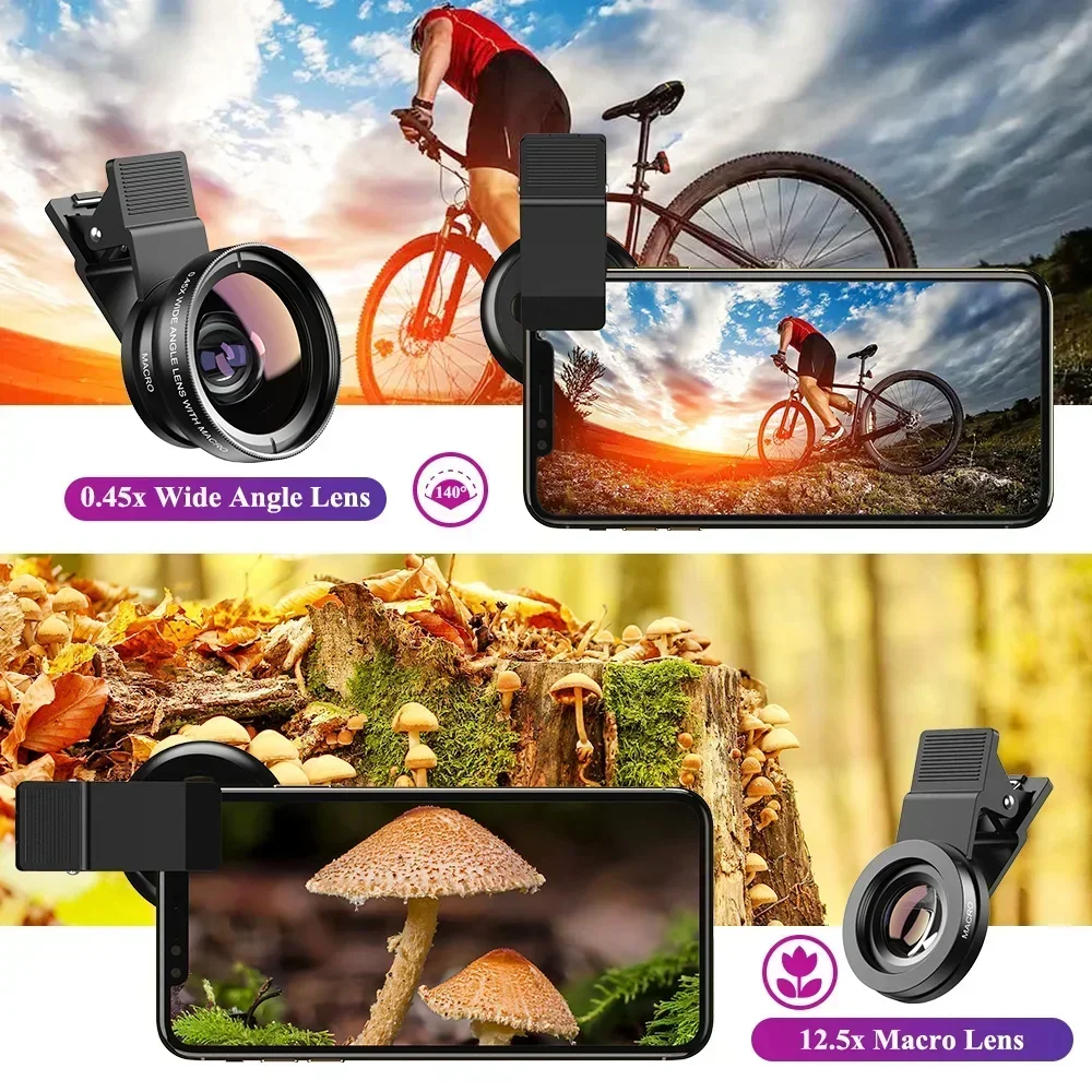 2 In 1 Clip-on Fish Eye Magnifiers Mobile Phone Lens Professional Mobile Phone Camera Lenses 15X Macro 0.45X Super Wide Angle
2 In 1 Clip-on Fish Eye Magnifiers Mobile Phone Lens Professional Mobile Phone Camera Lenses 15X Macro 0.45X Super Wide Angle