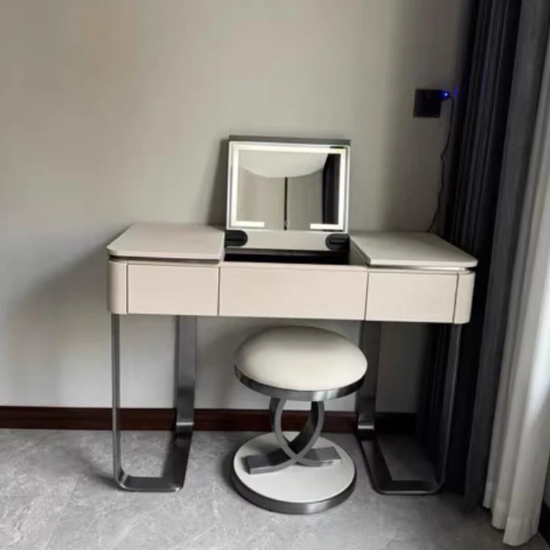 Bedroom White Makeup Mirror Dressing Table Women Modern Beauty Mid Century European Vanity Table Trendy Furniture
Bedroom White Makeup Mirror Dressing Table Women Modern Beauty Mid Century European Vanity Table Trendy Furniture