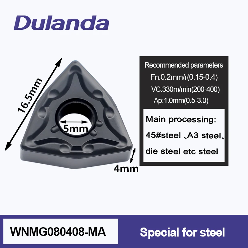 Turning Tool Tungsten Carbide Inserts WNMG 080408 WNMG432 MA CNC Lathe Machining Steel CVD Coating Free Shipping
Turning Tool Tungsten Carbide Inserts WNMG 080408 WNMG432 MA CNC Lathe Machining Steel CVD Coating Free Shipping