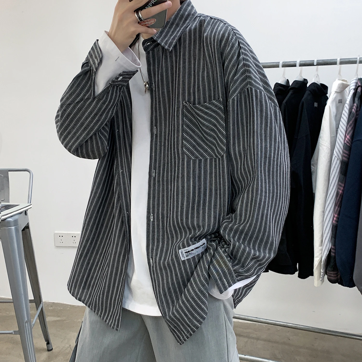 American Retro Long Sleeve Shirt Men's Thin Stripe Collar Jacket Spring Autumn High Leisure Top Youth Popular Loose Fit Shirt
American Retro Long Sleeve Shirt Men's Thin Stripe Collar Jacket Spring Autumn High Leisure Top Youth Popular Loose Fit Shirt