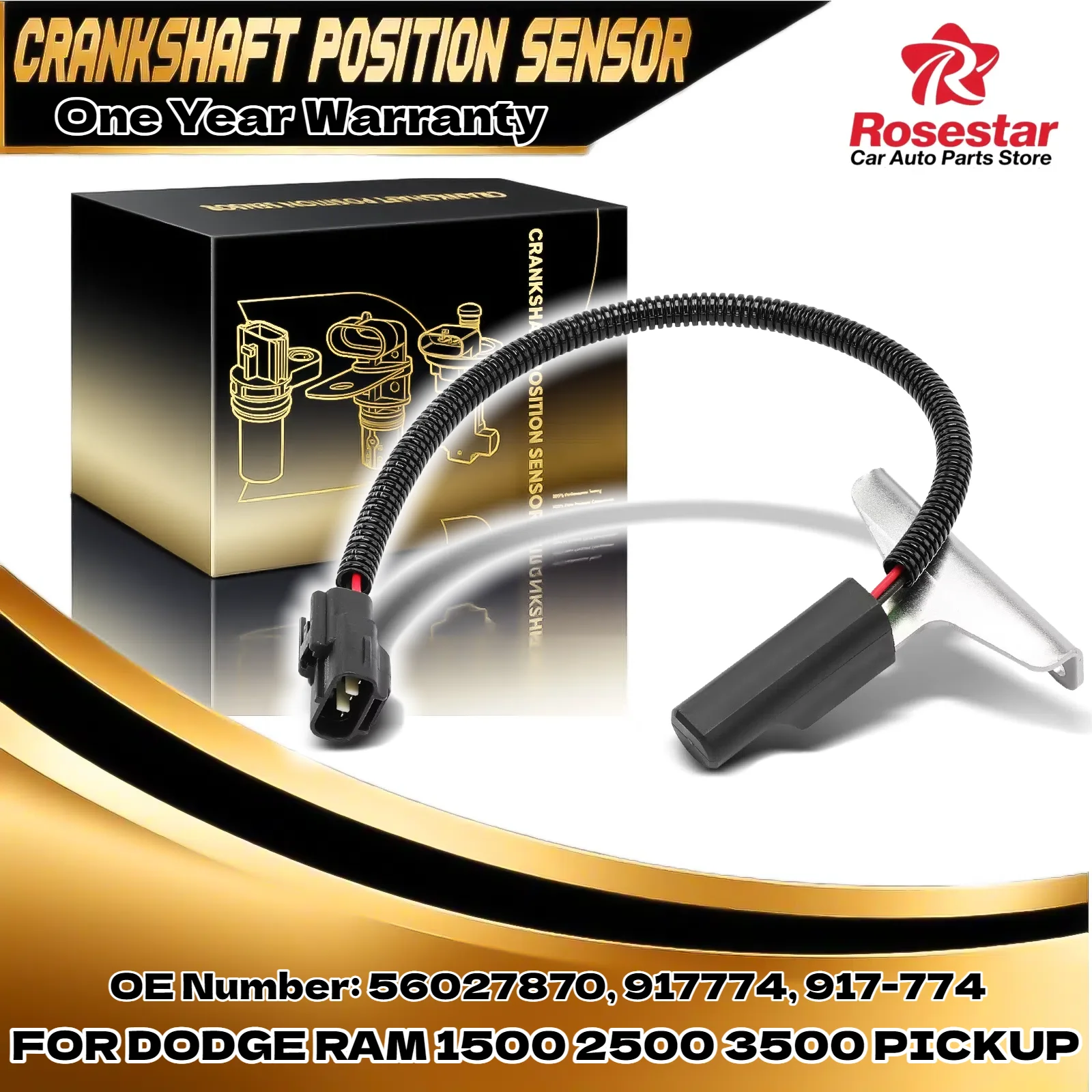 Engine Crankshaft Position Sensor for Dodge Ram 1500 2500 3500 Durango 56027870
Engine Crankshaft Position Sensor for Dodge Ram 1500 2500 3500 Durango 56027870