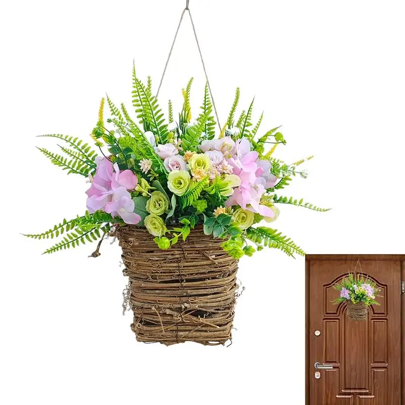 Door Basket Wreath Artificial Basket Wreath Welcome Sign For Mother's Day Hangable Ornament For Indoor Outdoor
Door Basket Wreath Artificial Basket Wreath Welcome Sign For Mother's Day Hangable Ornament For Indoor Outdoor