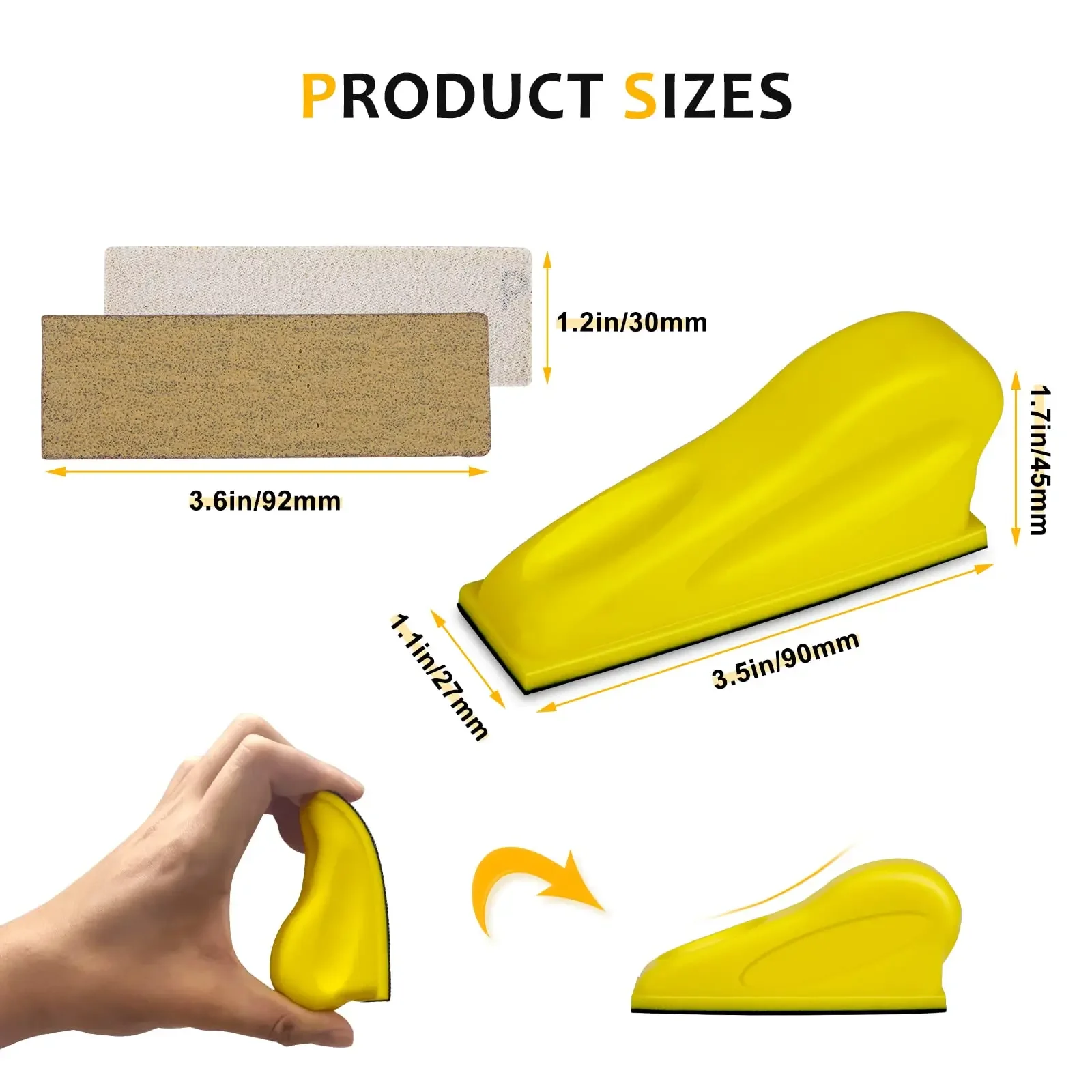 92*30mm Sandpaper Kit 81Pcs Detail Handle Sanding Tools with Assorted 60-600 Grit for DIY Crafts Wood Tight Narrow Spaces
92*30mm Sandpaper Kit 81Pcs Detail Handle Sanding Tools with Assorted 60-600 Grit for DIY Crafts Wood Tight Narrow Spaces