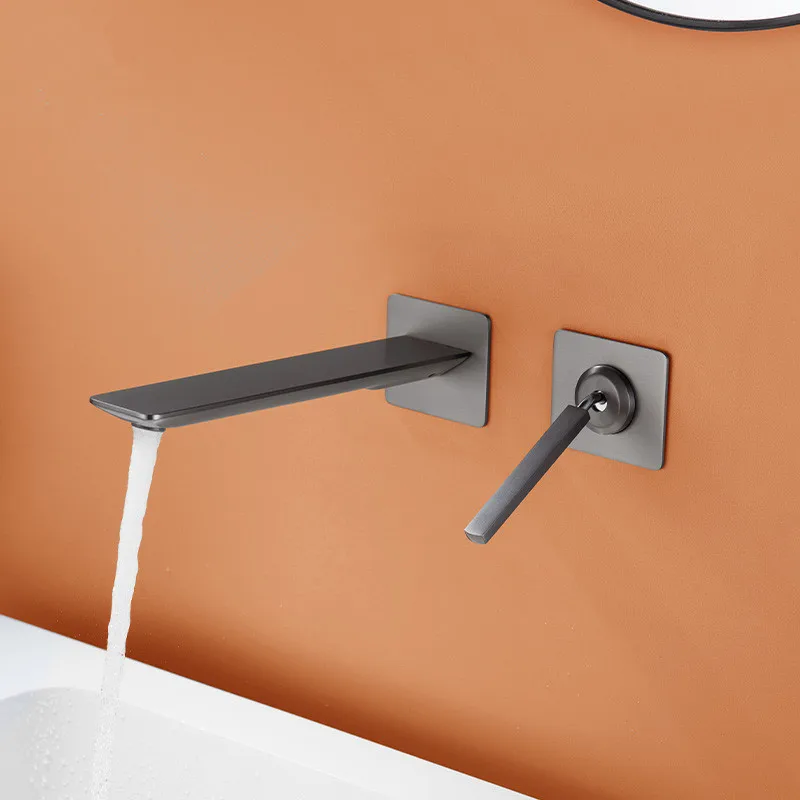 Grey Copper Bathroom Basin Faucets Hot & Cold Chrome Brass New Lavatory Sink Mixer Taps Single Handle In-Wall With Embedded Box
Grey Copper Bathroom Basin Faucets Hot & Cold Chrome Brass New Lavatory Sink Mixer Taps Single Handle In-Wall With Embedded Box