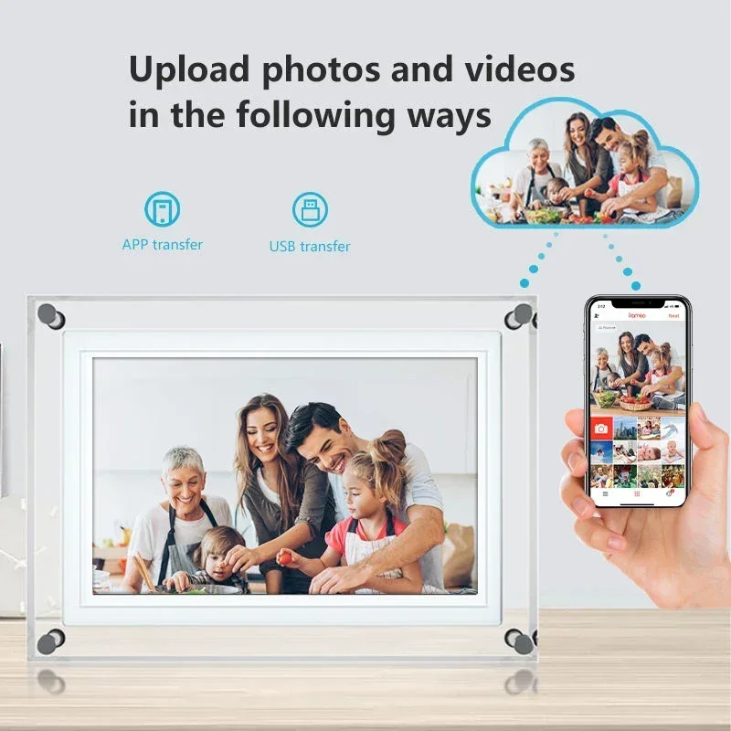 Hot Sale 10 Inch WiFi Acrylic Digital Photo Frame 1280*800 IPS Touch Screen 16GB Storage Digital Picture Frame
Hot Sale 10 Inch WiFi Acrylic Digital Photo Frame 1280*800 IPS Touch Screen 16GB Storage Digital Picture Frame