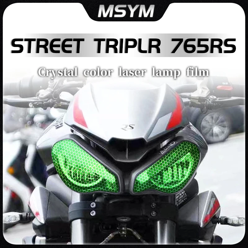 For Triumph Street Triple 765RS 2021 2022 Honeycomb laser film transparent headlight smoked black tail light film accessories
For Triumph Street Triple 765RS 2021 2022 Honeycomb laser film transparent headlight smoked black tail light film accessories
