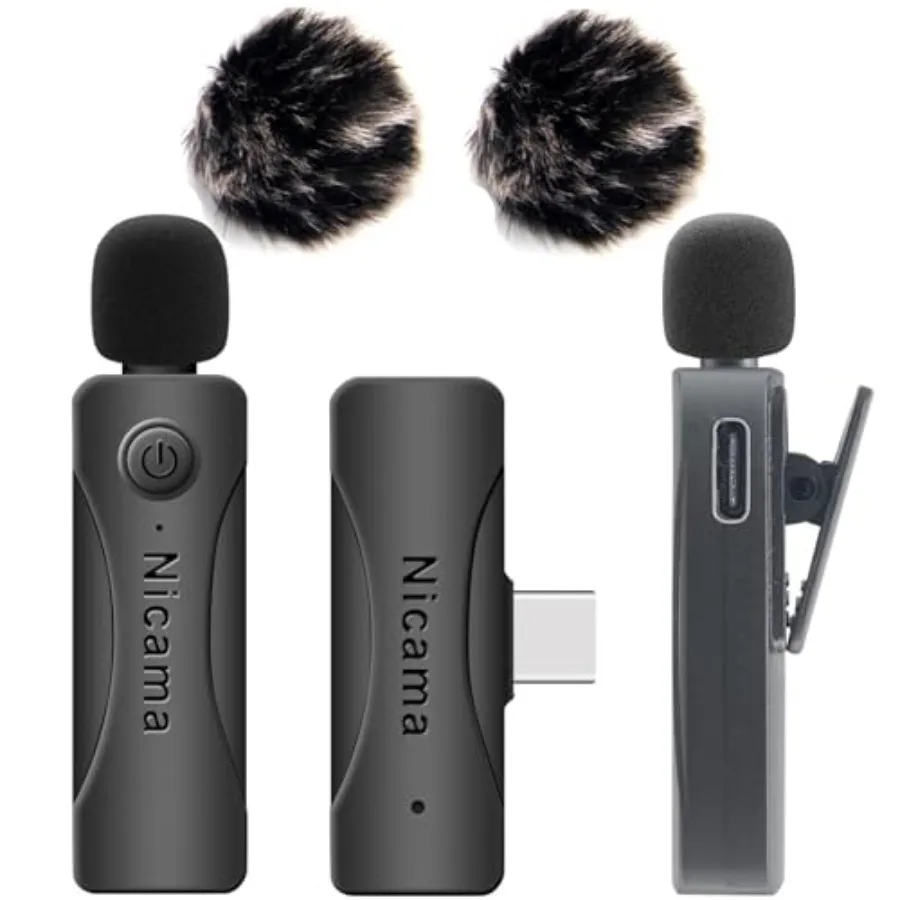 AS12 USBC Wireless lavalier Microphone with 2 transmitters for iPhone 15 16 Typec Android Samsung Smartphone Laptop Video Rrdin
AS12 USBC Wireless lavalier Microphone with 2 transmitters for iPhone 15 16 Typec Android Samsung Smartphone Laptop Video Rrdin