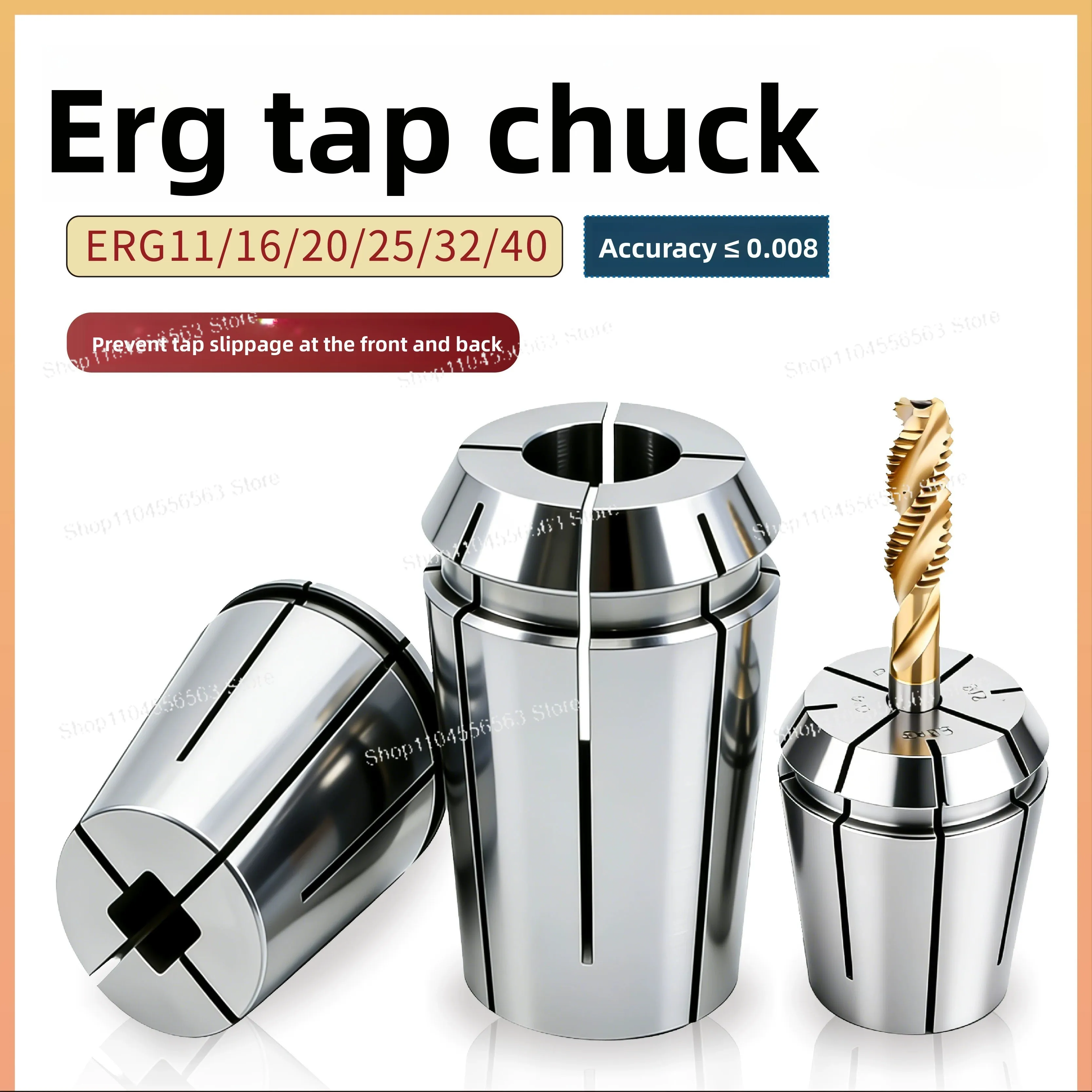 Tap Collet ERG Square Hole Tapping Collet ERG16/20/25/32 High Precision
Tap Collet ERG Square Hole Tapping Collet ERG16/20/25/32 High Precision