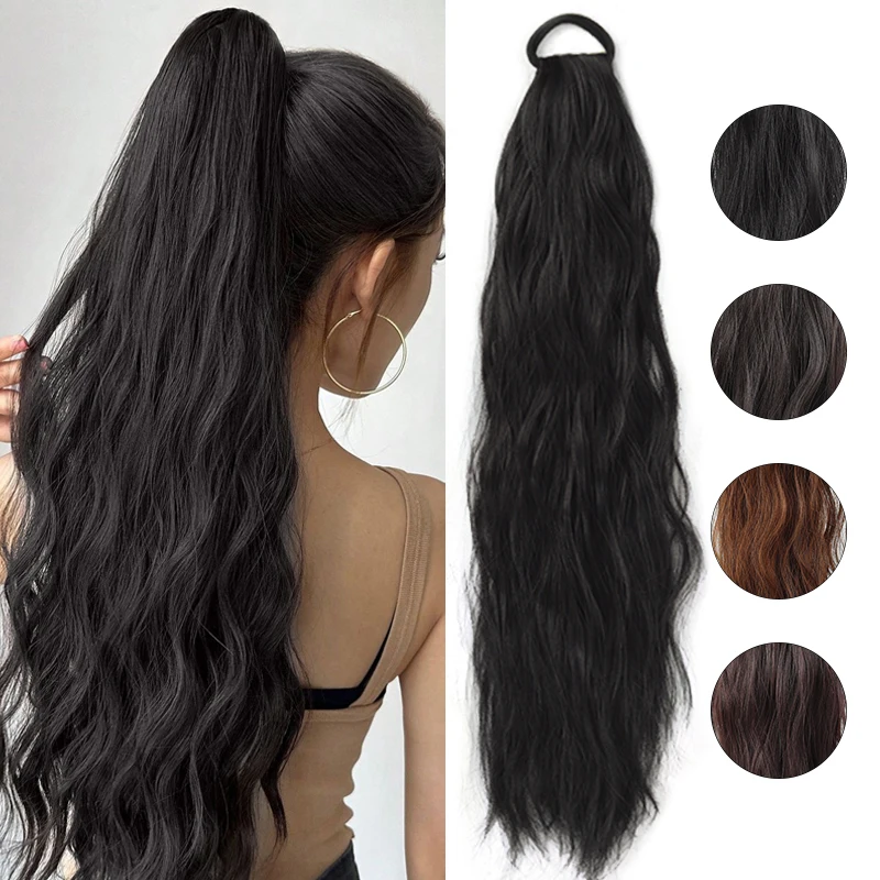 Wavy Hair Ponytail Extensions Wig Synthetic Wavy Curly Ponytail with Elastic Hair Tie Water Wave Hairpiece fro Women Daily Use
Wavy Hair Ponytail Extensions Wig Synthetic Wavy Curly Ponytail with Elastic Hair Tie Water Wave Hairpiece fro Women Daily Use