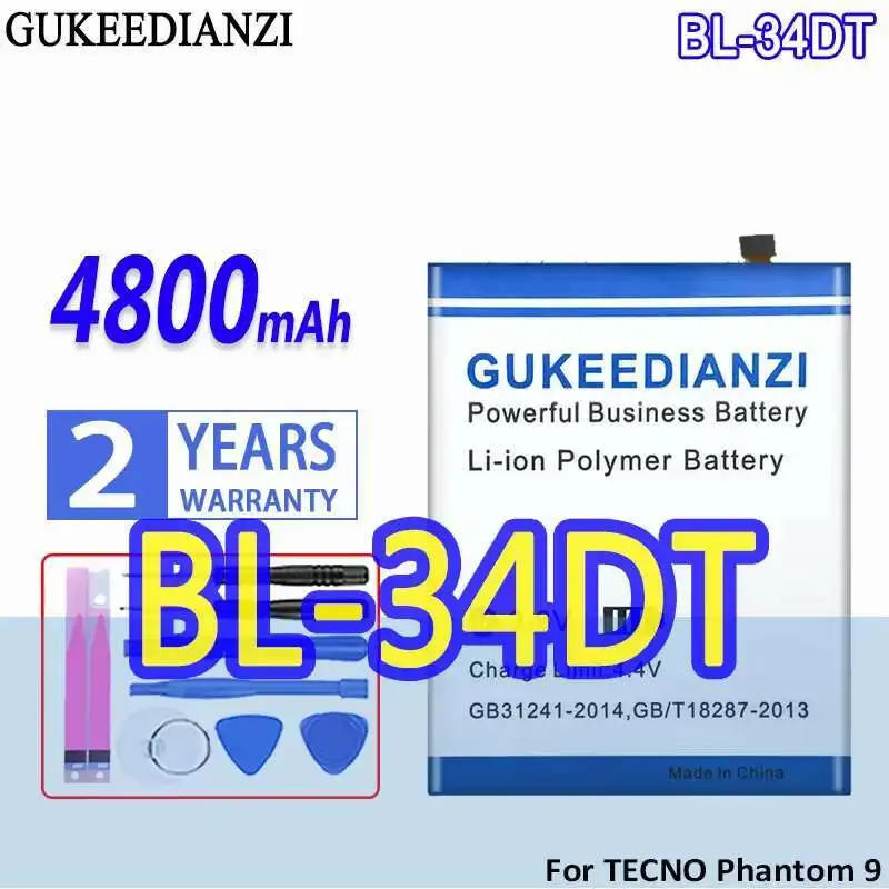 Аккумулятор мобильного телефона BL-34DT 4800 мАч для Tecno Phantom 9 Phantom9 CC9 AB7 Camon 12 Pro CAMON 12 Pro
Аккумулятор мобильного телефона BL-34DT 4800 мАч для Tecno Phantom 9 Phantom9 CC9 AB7 Camon 12 Pro CAMON 12 Pro